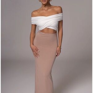 JLUXLABEL White Strapless Dress reversible multi-wear NWT. Size S